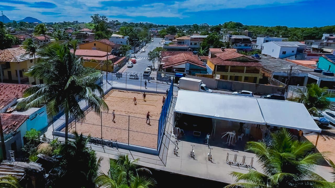 Guarapari: Jabaraí, Santa Mônica e Várzea Nova recebem obras infraestrutura e lazer 3 quadra academia Santa Monica