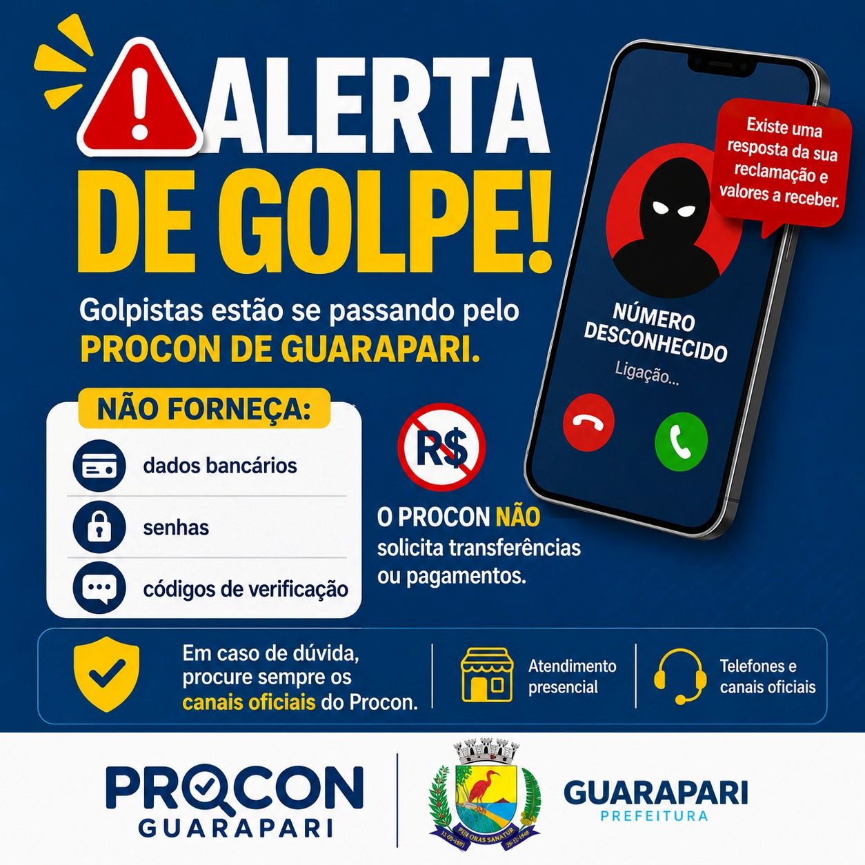 Procon de Guarapari faz alerta sobre golpes envolvendo falsas respostas de reclamações 2 WhatsApp Image 2026 05 19 at 16.36.26