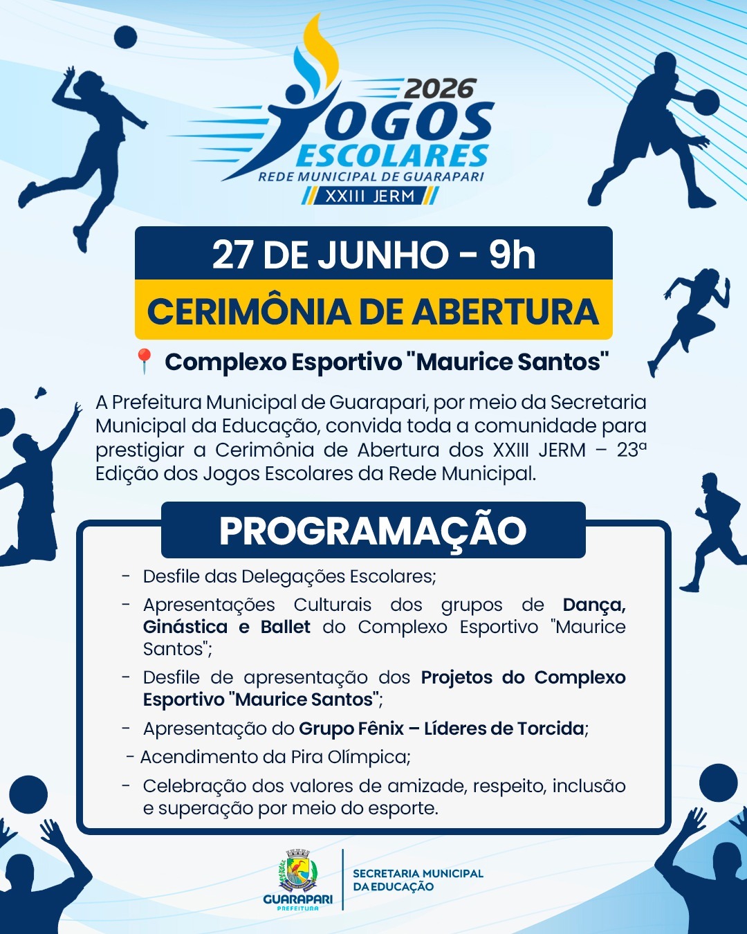 Jogos Escolares da Rede Municipal reunirá mais de 500 atletas 4 WhatsApp Image 2026 06 26 at 11.07.43