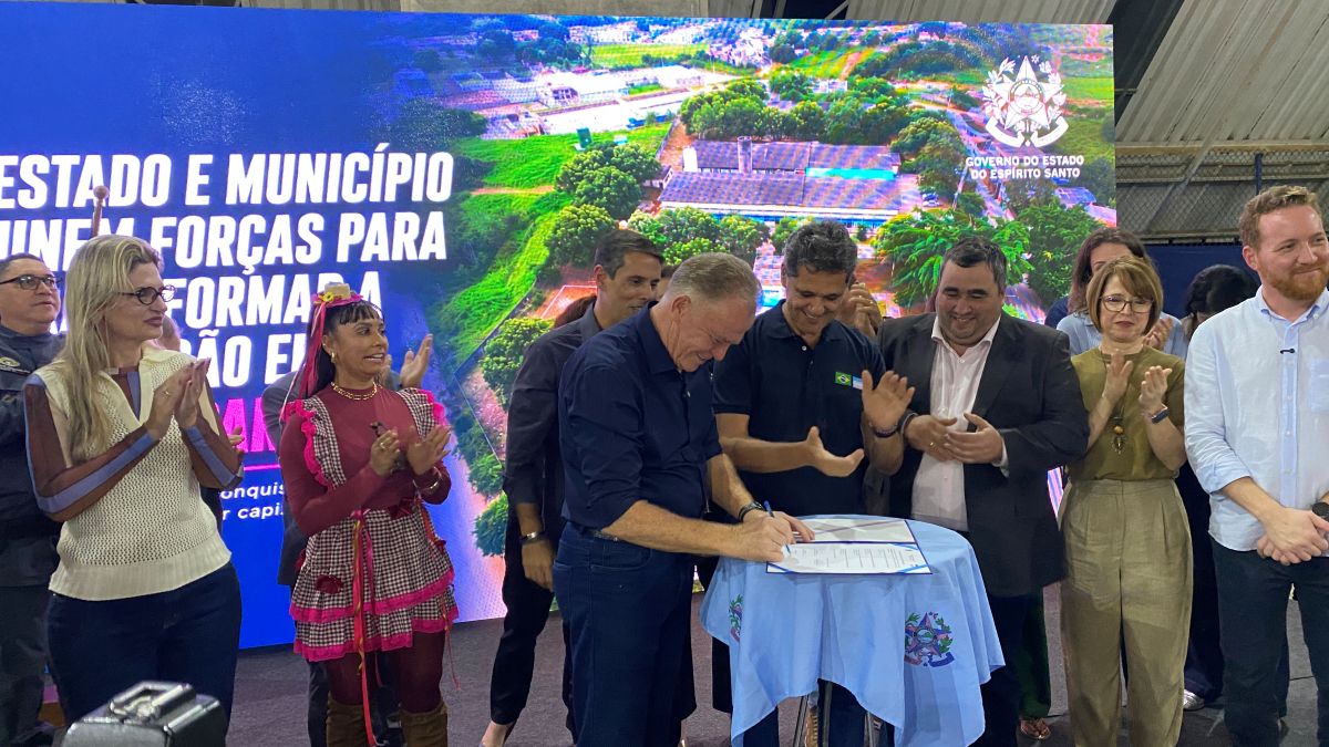 Guarapari: Ferraço oficializa investimento de quase R$ 24 milhões para revitalização do Caic 4 reforma caic 9