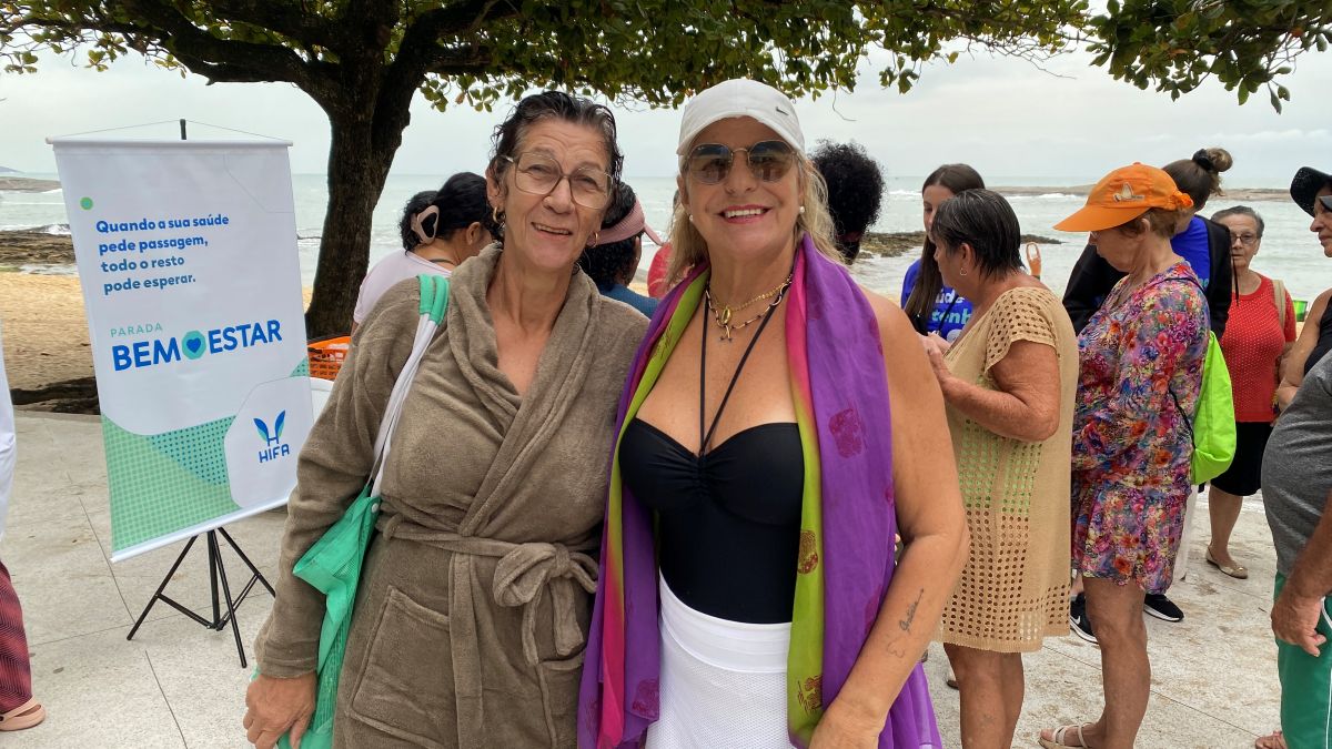 Parada Bem-Estar, do Hifa Guarapari, faz estreia em projeto na Praia das Castanheiras 5 Maria Kuiza e Shirley