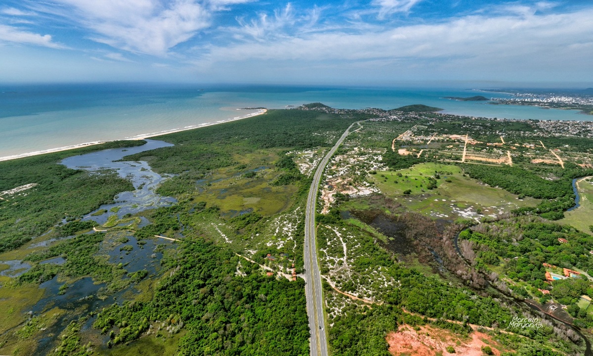 Embrionário, projeto do Aeroporto Internacional de Guarapari apresenta avanço 1 aerea setiba foto PMG