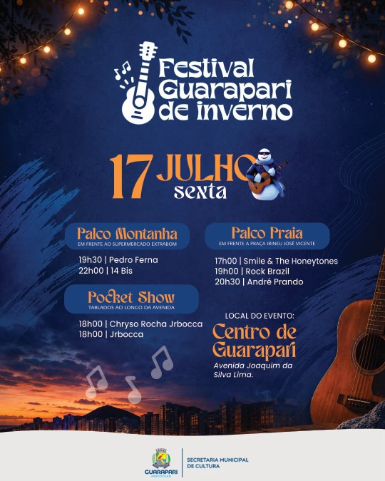 Festival Guarapari de Inverno terá mais de 40 atrações; confira programação completa 5 programacao festival guarapari de inverno 2026 10 5