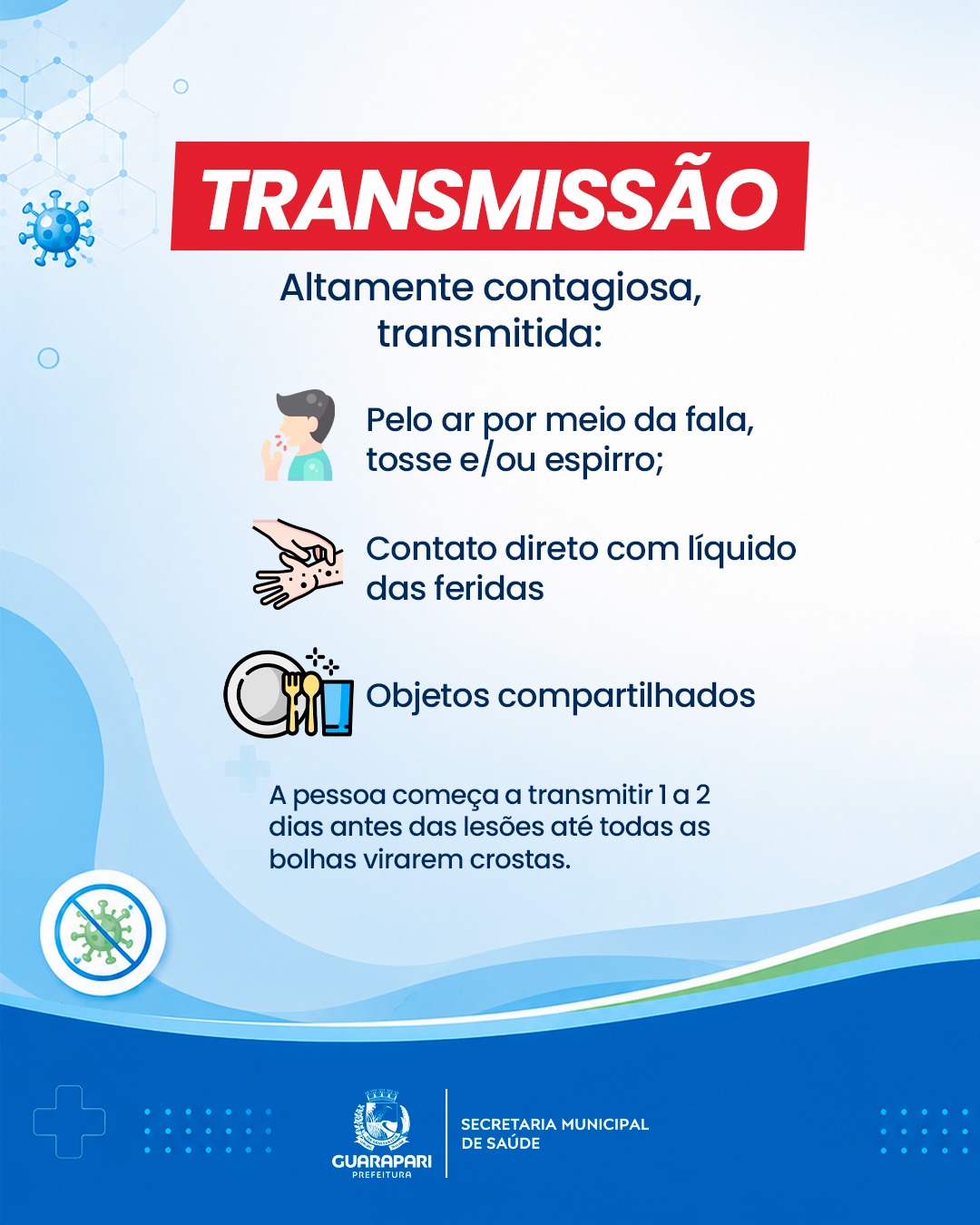 Casos de catapora em Guarapari acendem alerta para ações de prevenção e controle da doença 4 Alerta Catapora PMG 1