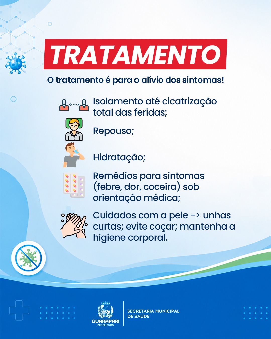 Casos de catapora em Guarapari acendem alerta para ações de prevenção e controle da doença 6 Alerta Catapora PMG 3