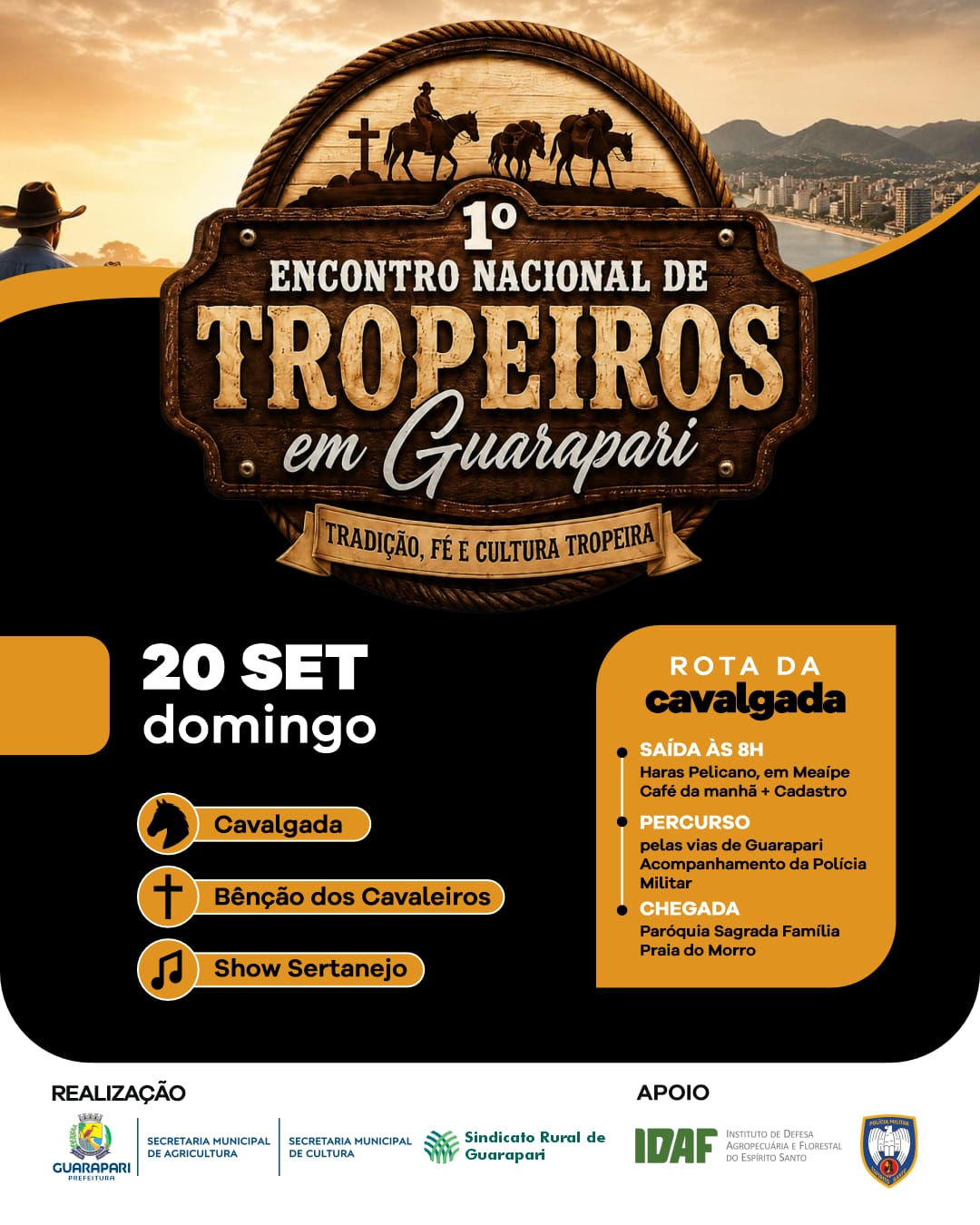 Tradição de cavaleiros: Guarapari terá encontro de tropeiros na Festa da Cidade 2 WhatsApp Image 2026 09 09 at 15.31.35