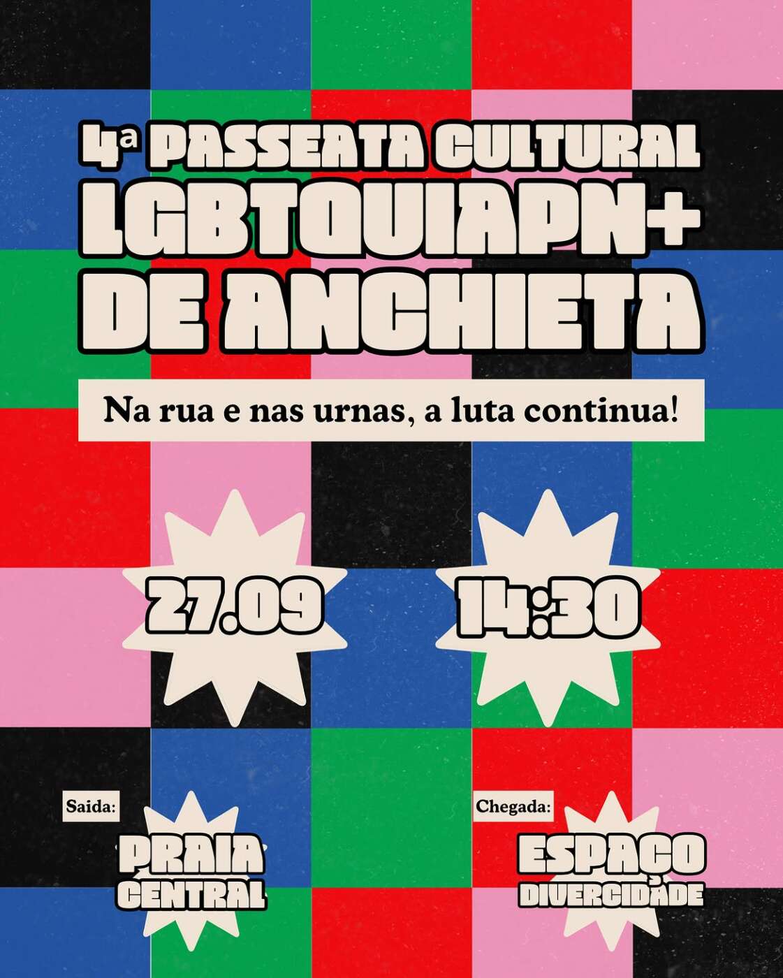 Domingo (27) é dia de Passeata Cultural LGBTQIAPN+ em Anchieta 3 🌈 E OFICIAL VAMOS PRA RUA 🏳️ 🌈🔥Depois de tantos recomecos chegou a hora de ocupar Anchiet