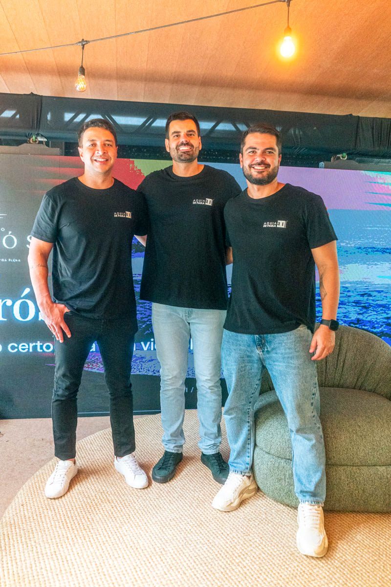 Aguiar de Paula apresenta novo empreendimento ao mercado imobiliário de Guarapari 2 Raphael Moreira Joao Vitor e Renzo Conde