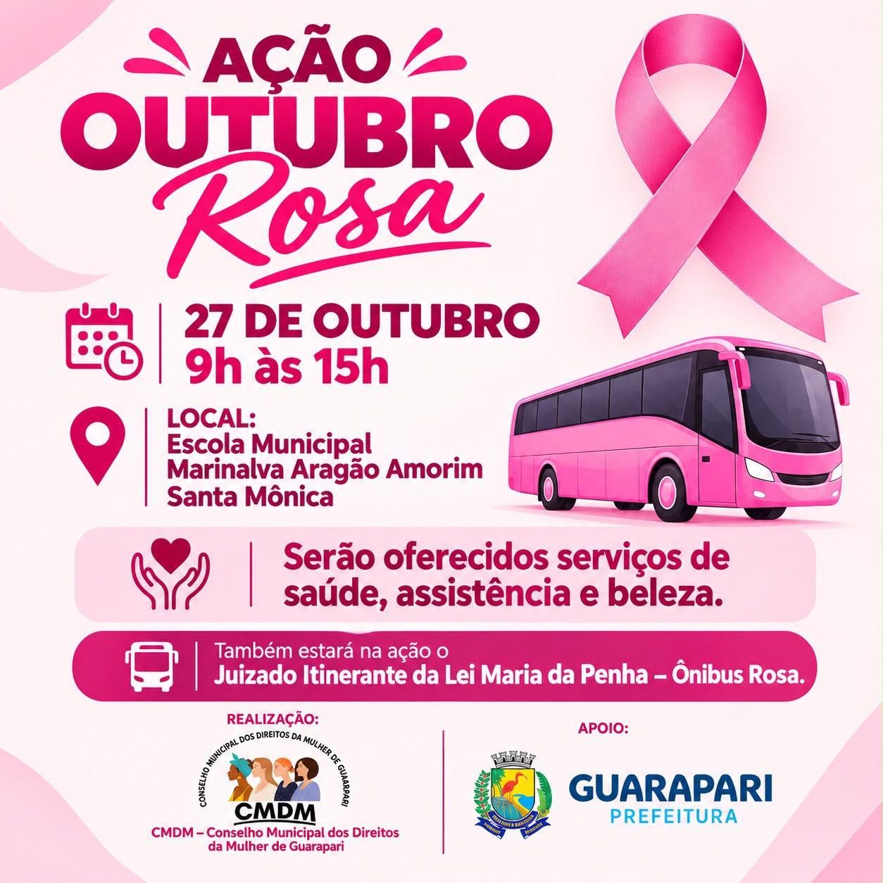 Ação Outubro Rosa oferece serviços de saúde, assistência e beleza em Guarapari 8 WhatsApp Image 2026 10 20 at 09.28.48