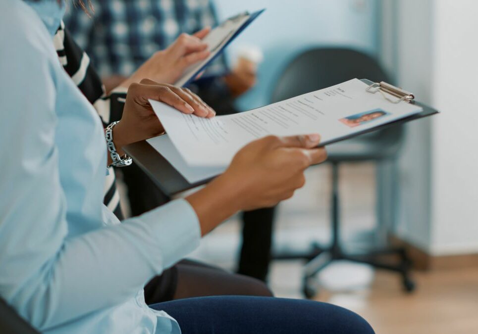 female-candidate-sitting-queue-receiving-cv-files-waiting-start-job-interview-about-career-opportunity-woman-getting-ready-attend-recruitment-meeting-with-hr-employee