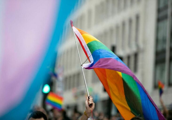 lgbtq gay-pride-lgbtq-rainbow-flags-being-waved-air-pride-event-1024x683